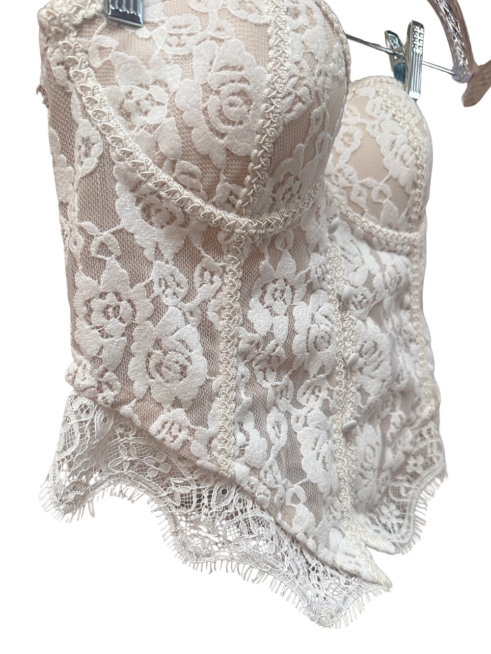 NEW Micas Strapless White Lace Bustier Top - Women's Small - Picture 2 of 5